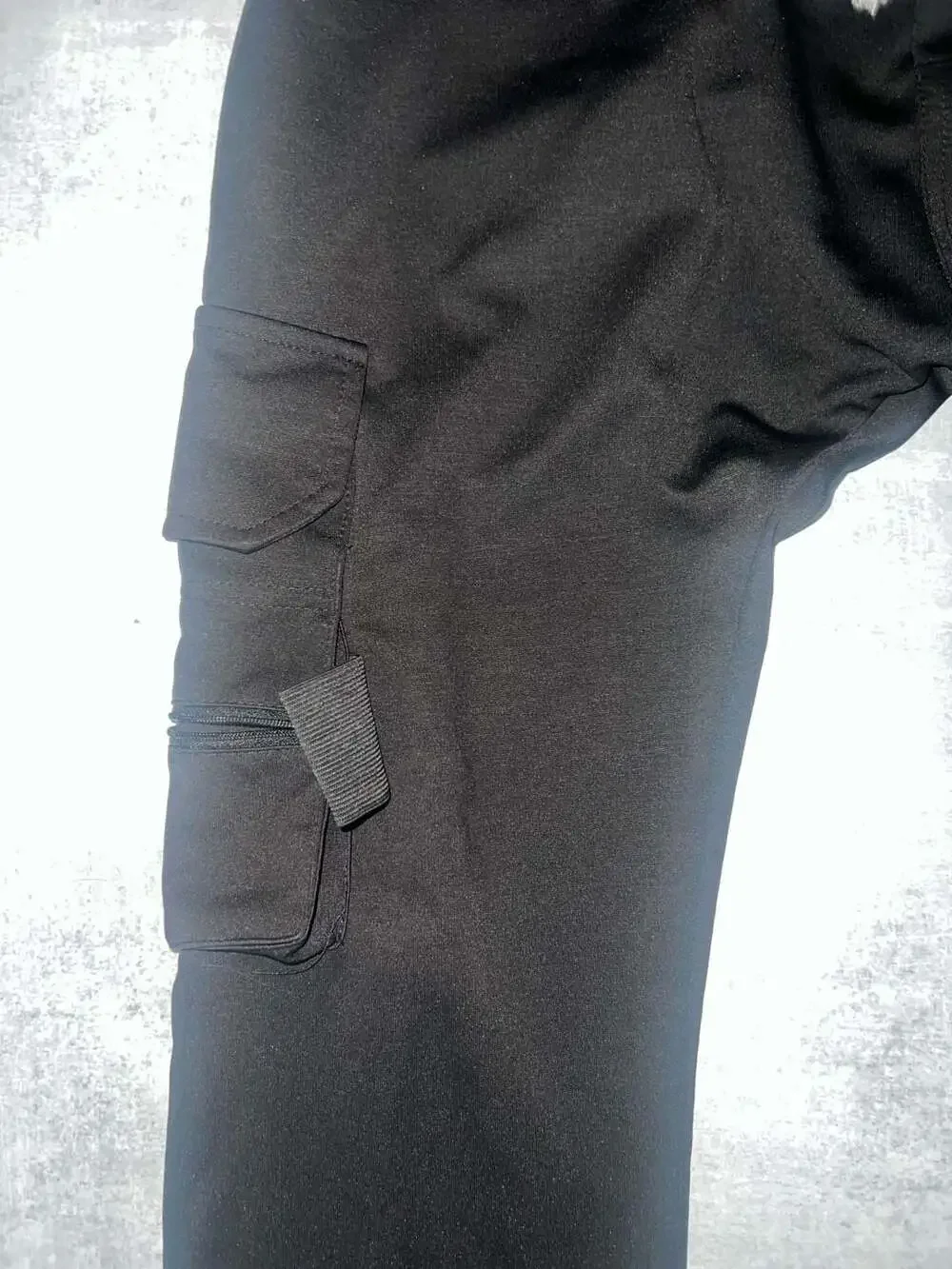 Size Up Apparel Jersey Cargo Sweatpants with Drawstring and Utility Pockets